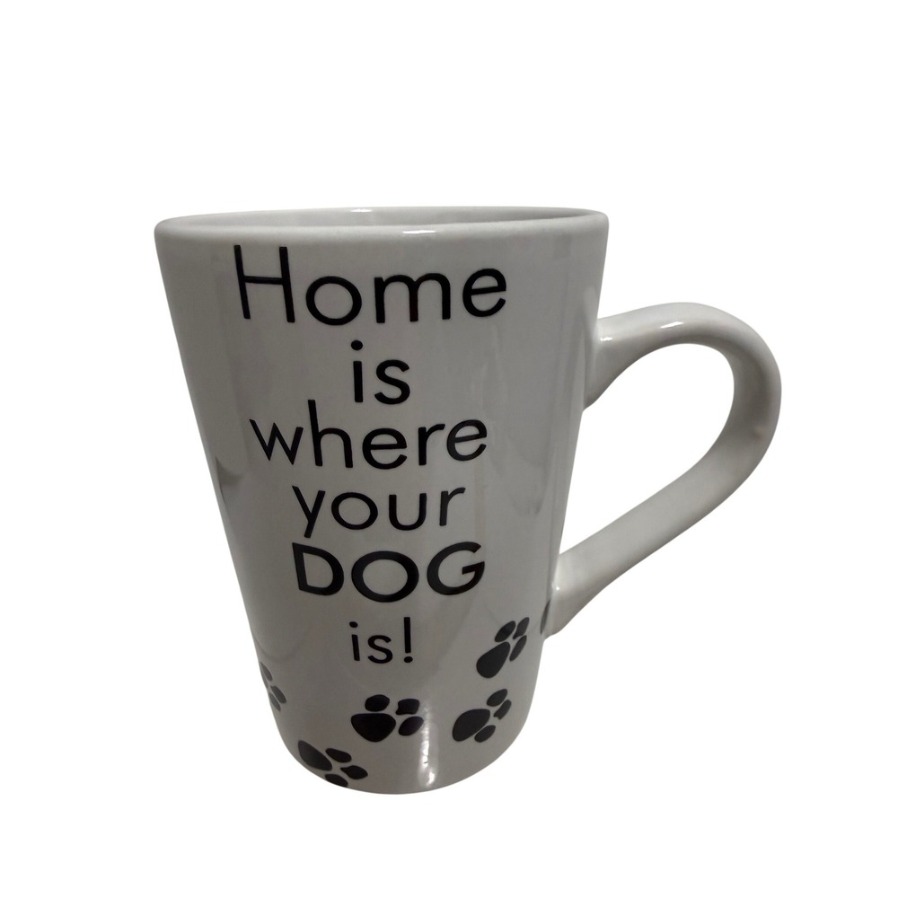 Home Essentials White Ceramic Dog Paw Print Coffee Mug Home Is Where Your Dog Is
